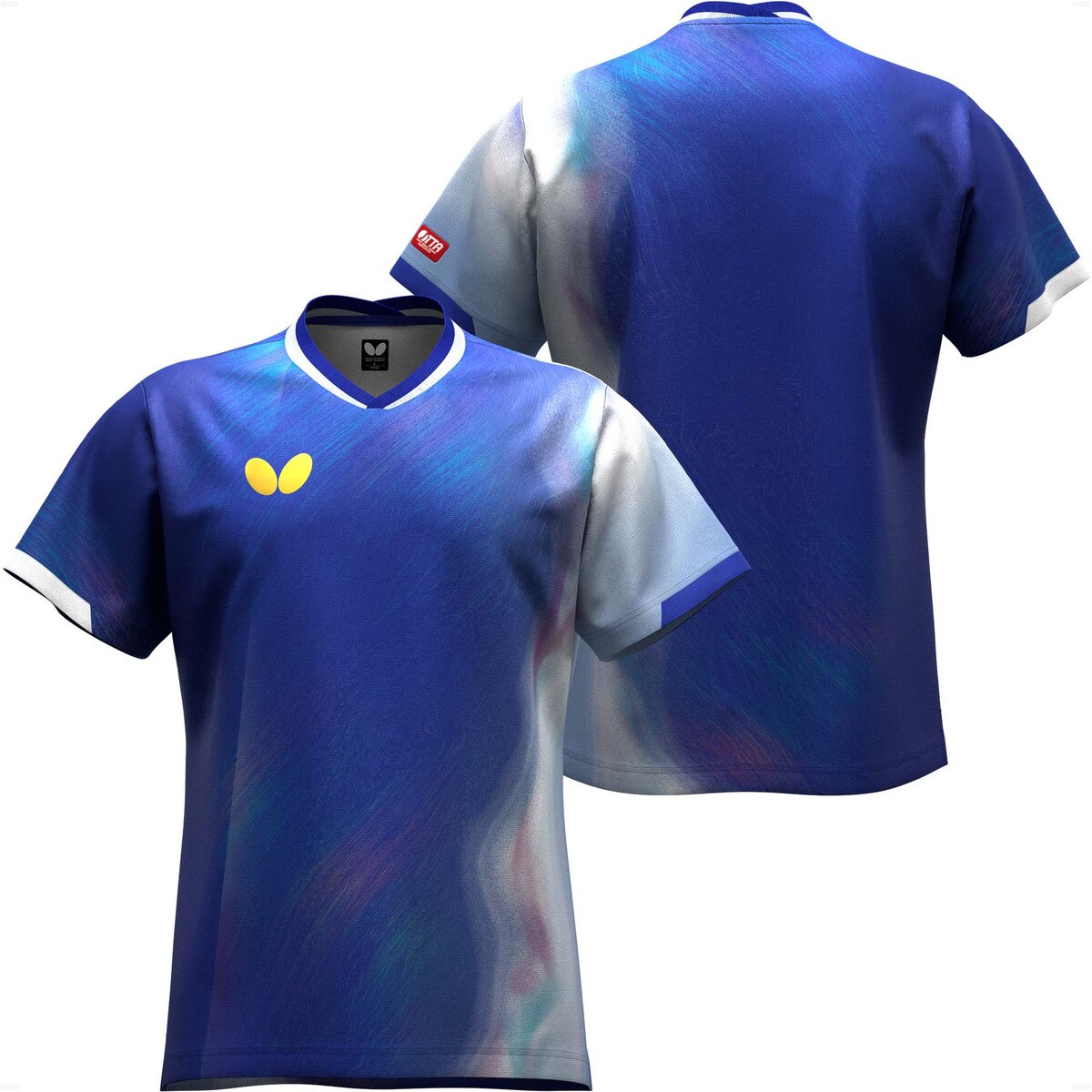 Butterfly Table Tennis - Infiria Shirt - Blue - Front/Back